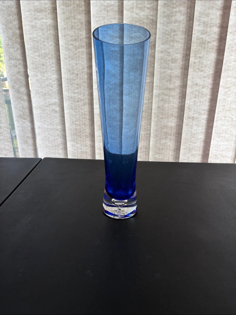 Blue Glass Bud Vase